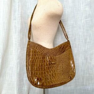 Vintage Sylvia Alligator Genuine Leather Shoulder Bag